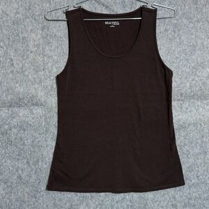 Beautiful by Lawrence Zarian Tank Top Womens XS Stretch Cotton Modal Brown Solid